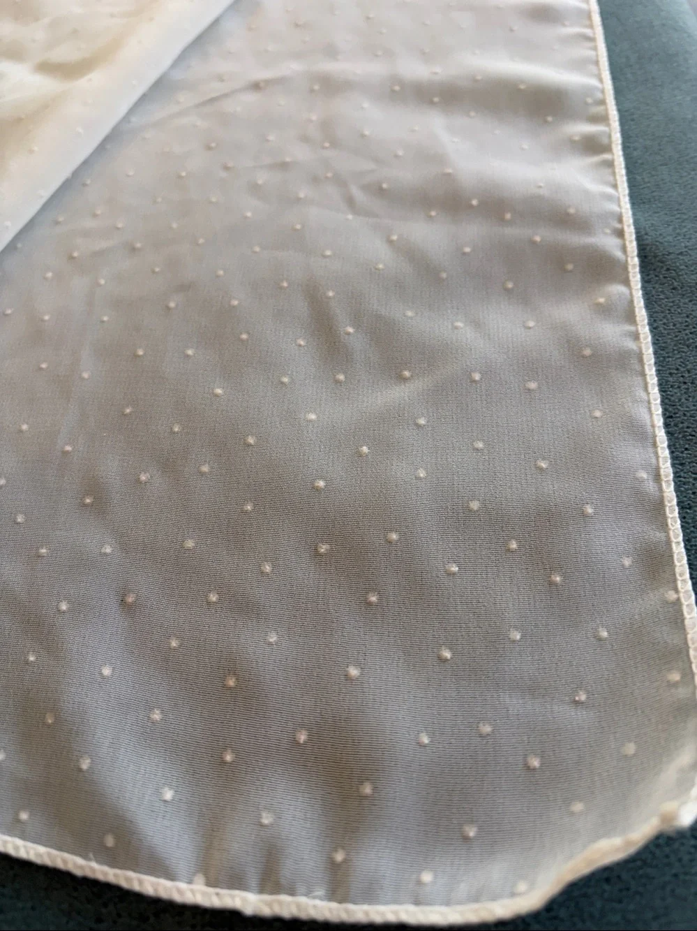 Elegant Cream Dot-Textured Women’s Scarf